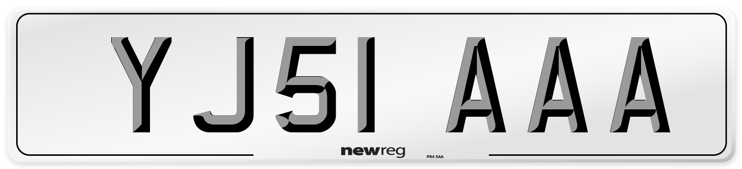 YJ51 AAA Number Plate from New Reg